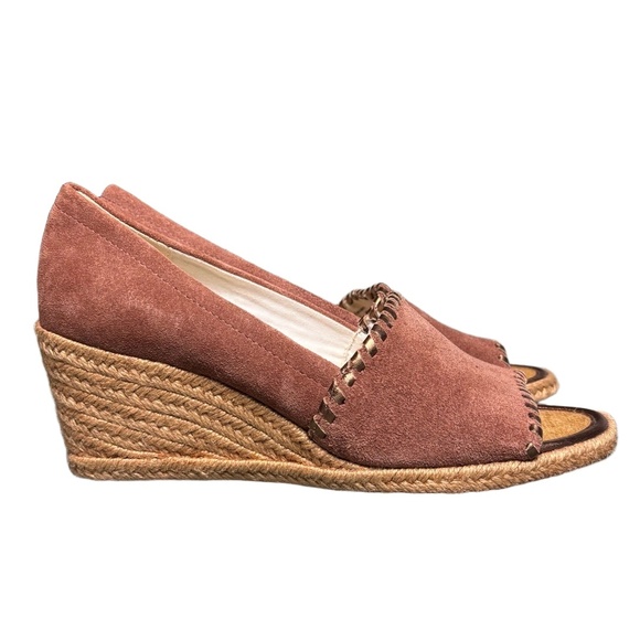 Jack Rogers Light Brown Espadrille Sandals Women’s Size 7  3 Inch Wedge - Picture 1 of 5